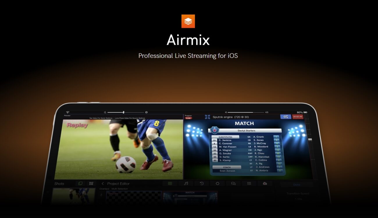 Teradek Airmix: Aplicación de transmisión en vivo para iOS